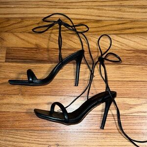 Square Toe Lace Up Heels!